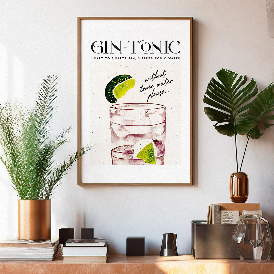 Gin Tonic Poster Refreshing Elegance in Grasp