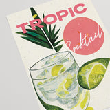 Gin Tonic Poster Tropical Refreshment