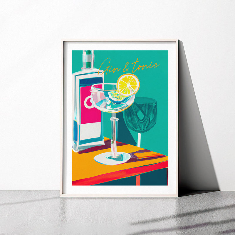 Gin Tonic Sunny Day Poster
