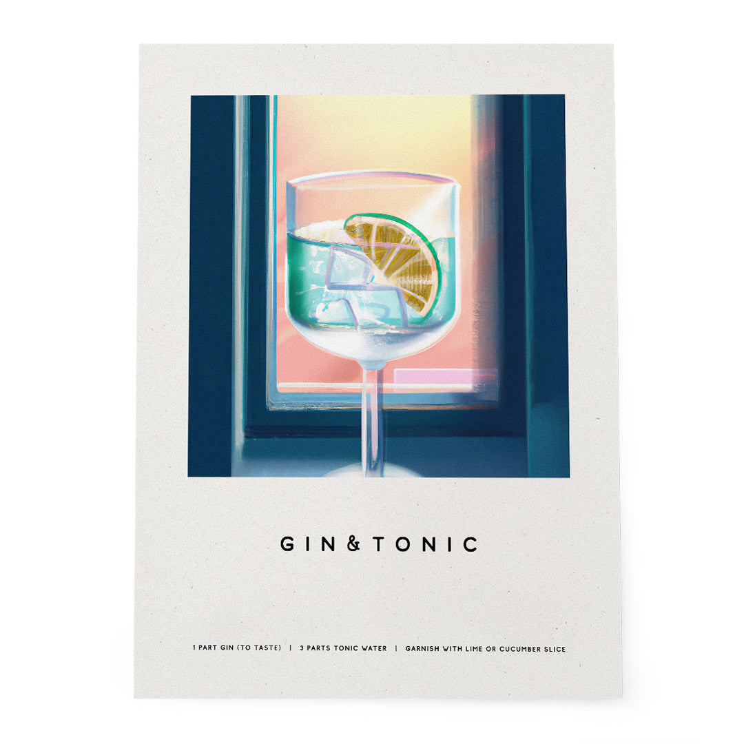 Gin Tonic Poster Window View