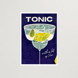 Gin Tonic With a lot of Gin Poster Vitage