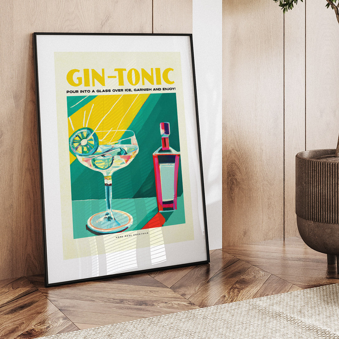 Gin Tonic Yellow Lights Poster