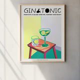 Gin Tonic Poster Yellow Wall