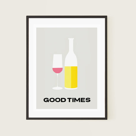 Good Times Cocktail Wine Art Classic