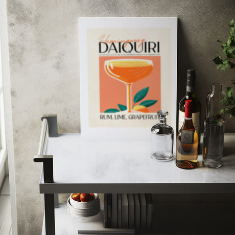 Grapefruit Hemingway Daiquiri Cocktail Kitchen Tropic Recipe Bar Art