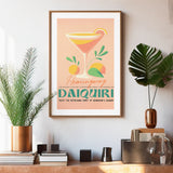 Hemingway Daiquiri Cocktail Grapefruit Retro Kitchen Art