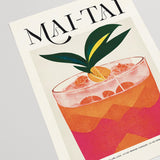 MaiTai Cocktail Poster Big Glass Tropical Island Delight