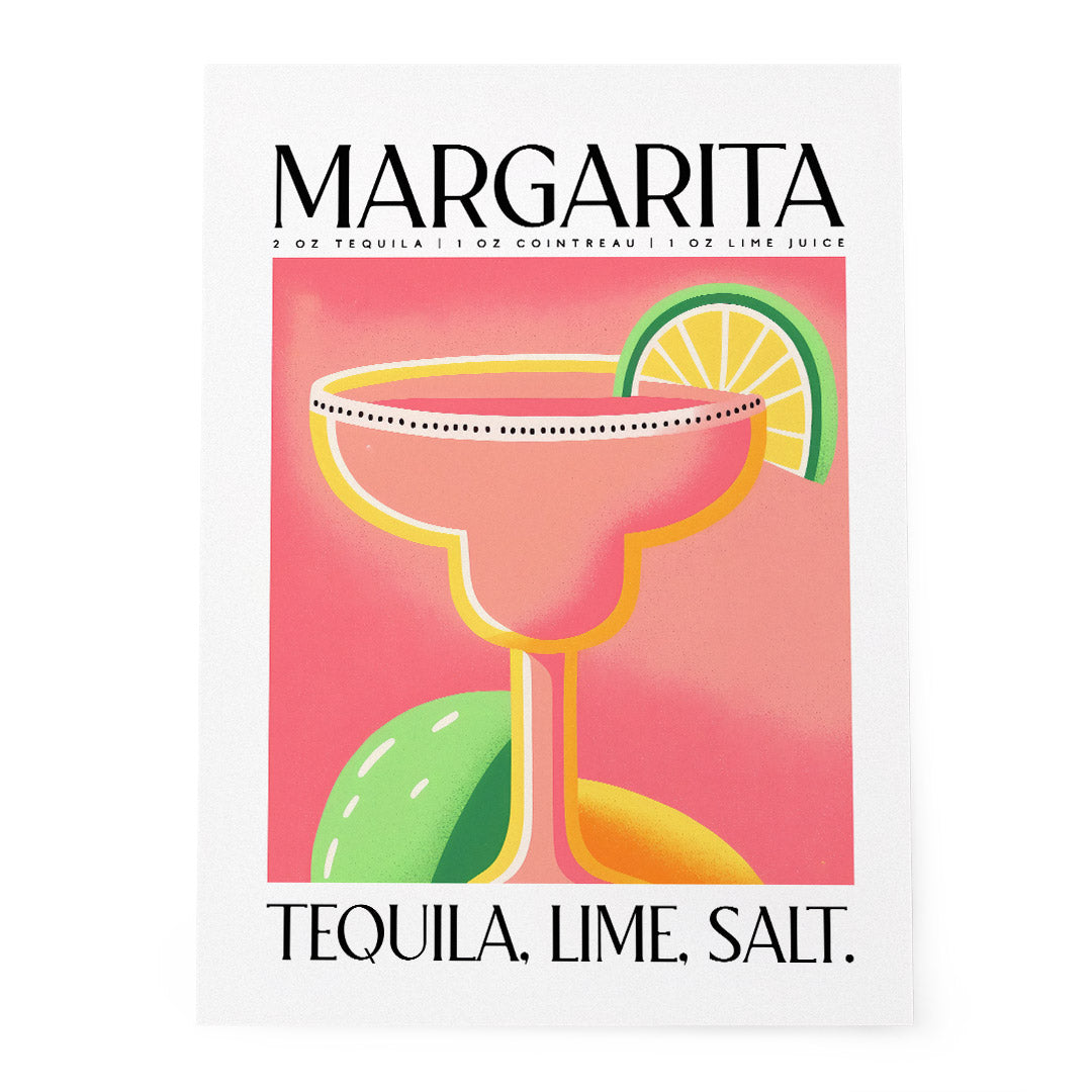 Margarita Classic Cocktail Recipe Pink Room Art