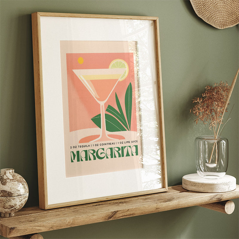 Margarita Cocktail Art Kictchen Boho Room