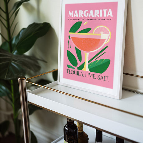 Margarita Cocktail Pink Room Recipe Tropical Art