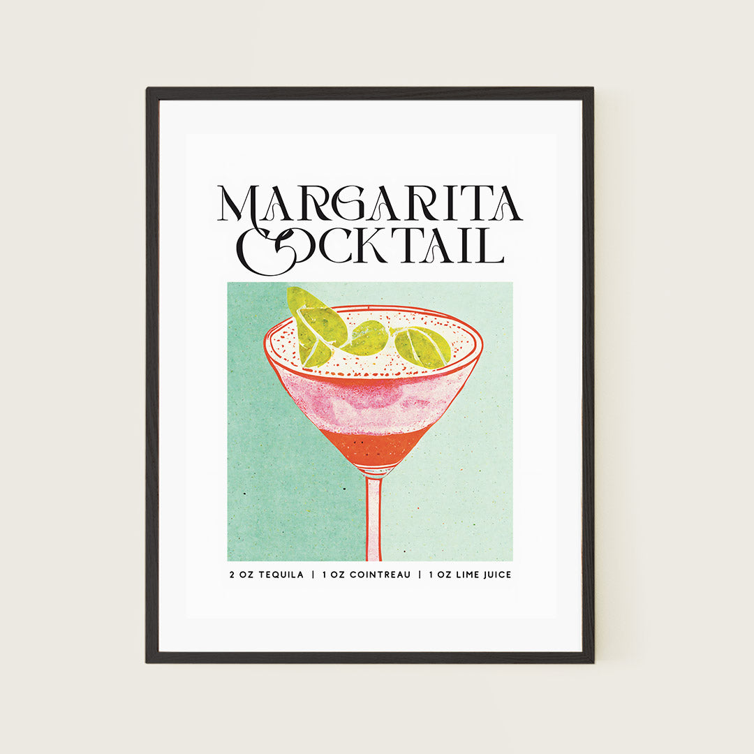 Margarita Cocktail Poster Artistic Kitchen Serenity