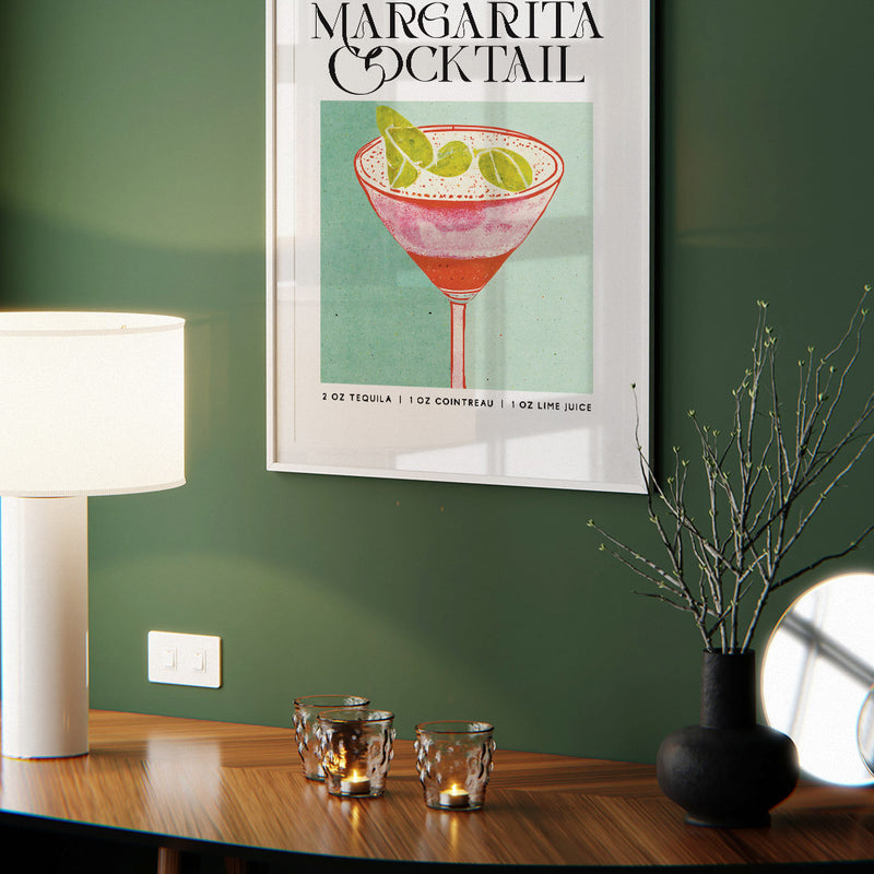 Margarita Cocktail Poster Artistic Kitchen Serenity