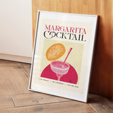 Margarita Cocktail Poster Gouache Elegance