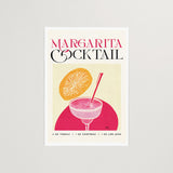 Margarita Cocktail Poster Gouache Elegance