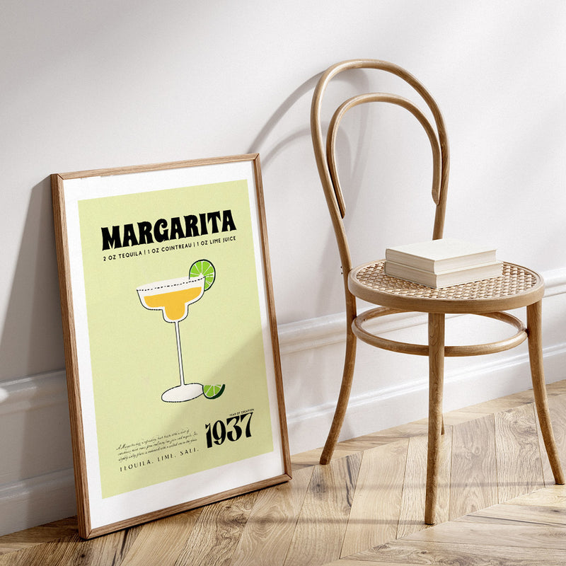 Margarita Cocktail Sunny Green Room 1937 Recipe Art