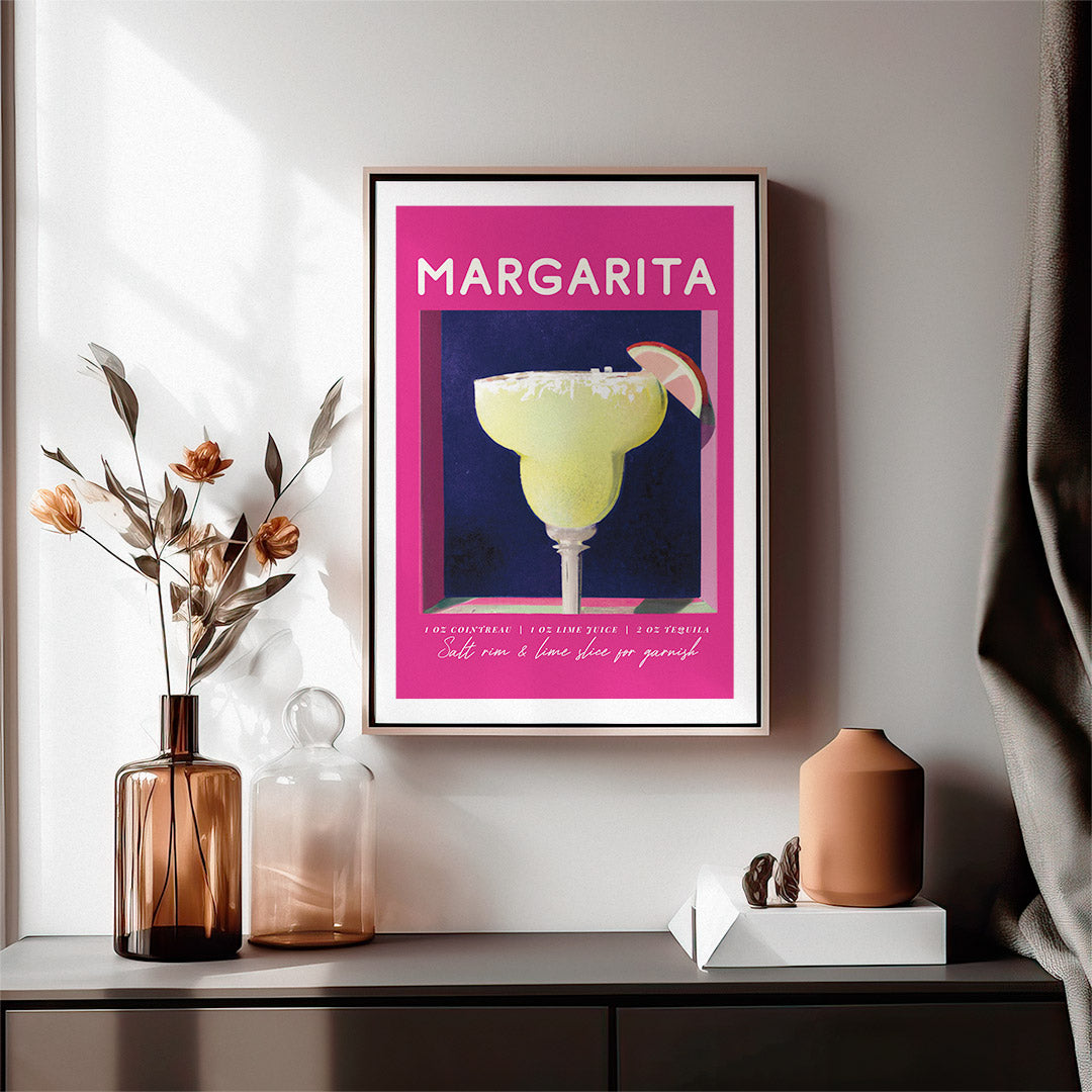 Margarita Pink Window Poster