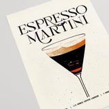 Martini Cocktail Poster Espresso Elegance