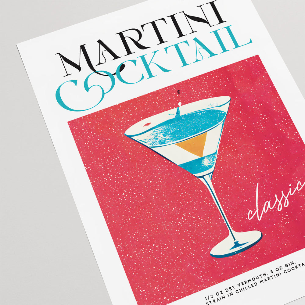 Martini Poster Shaken Not Stirred Art Print – SipCircle