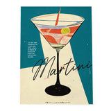Martini Poster Sunshine Soiree Gouache Elegance