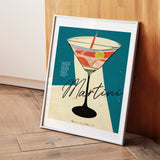 Martini Poster Sunshine Soiree Gouache Elegance