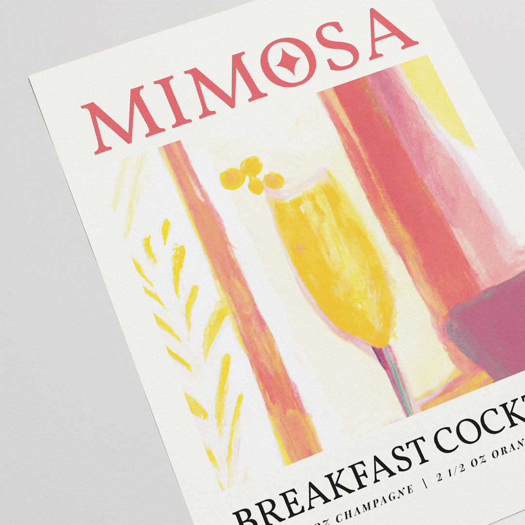 Mimosa Breakfast Cocktail Poster