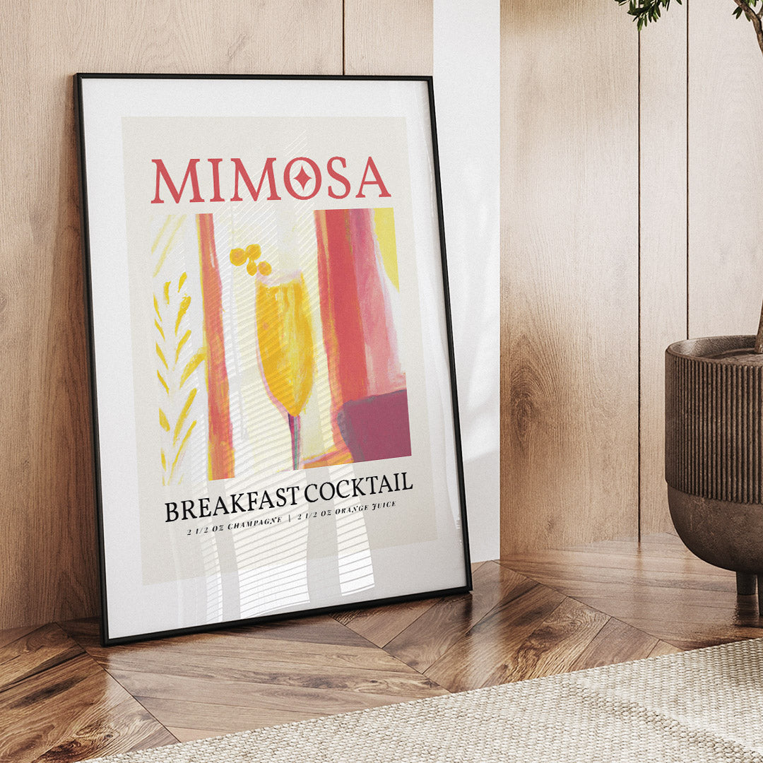Mimosa Breakfast Cocktail Poster
