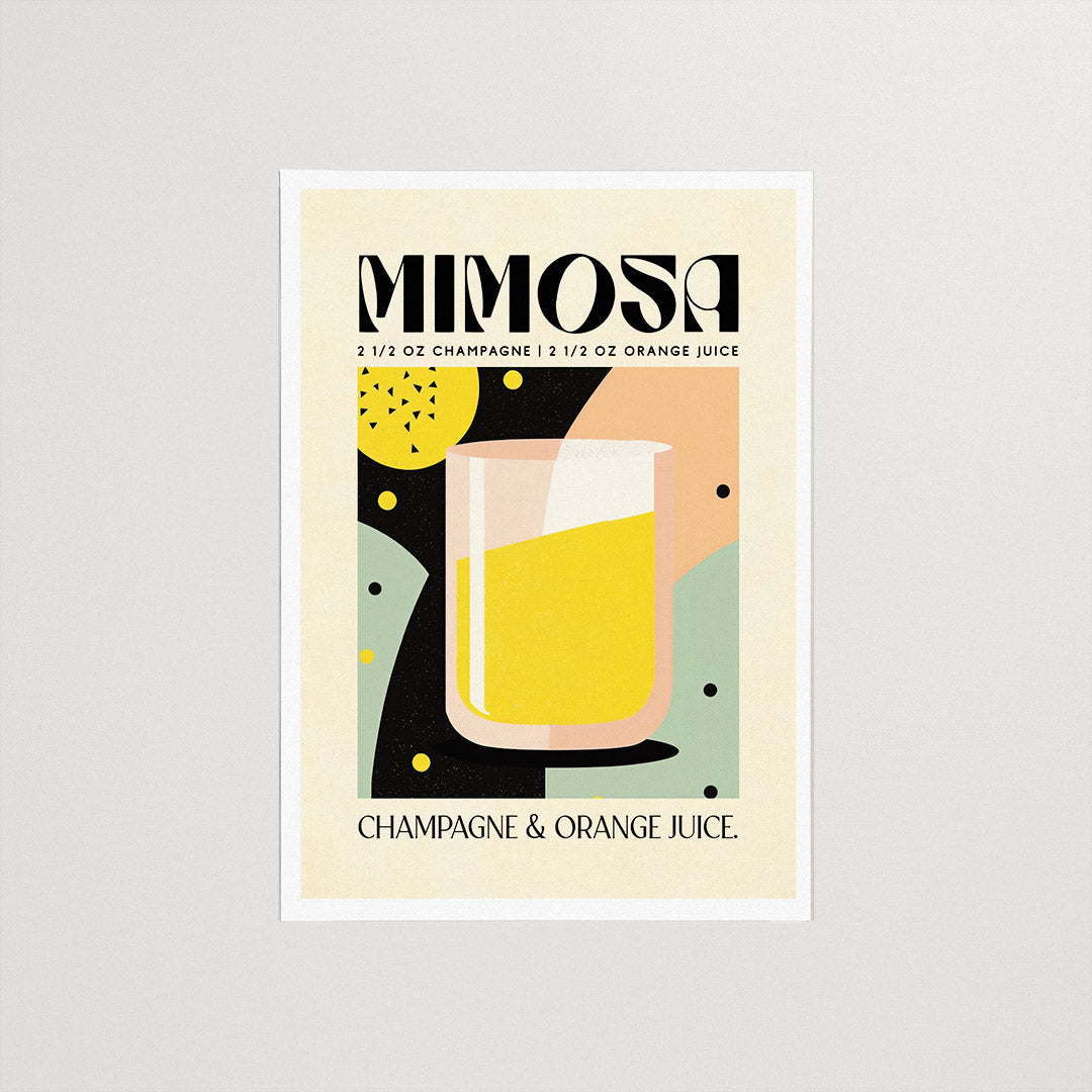 Mimosa Cocktail Art Orange Morning