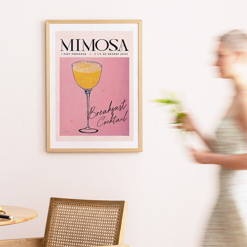 Mimosa Cocktail Poster Citrusy Elegance in Grasp