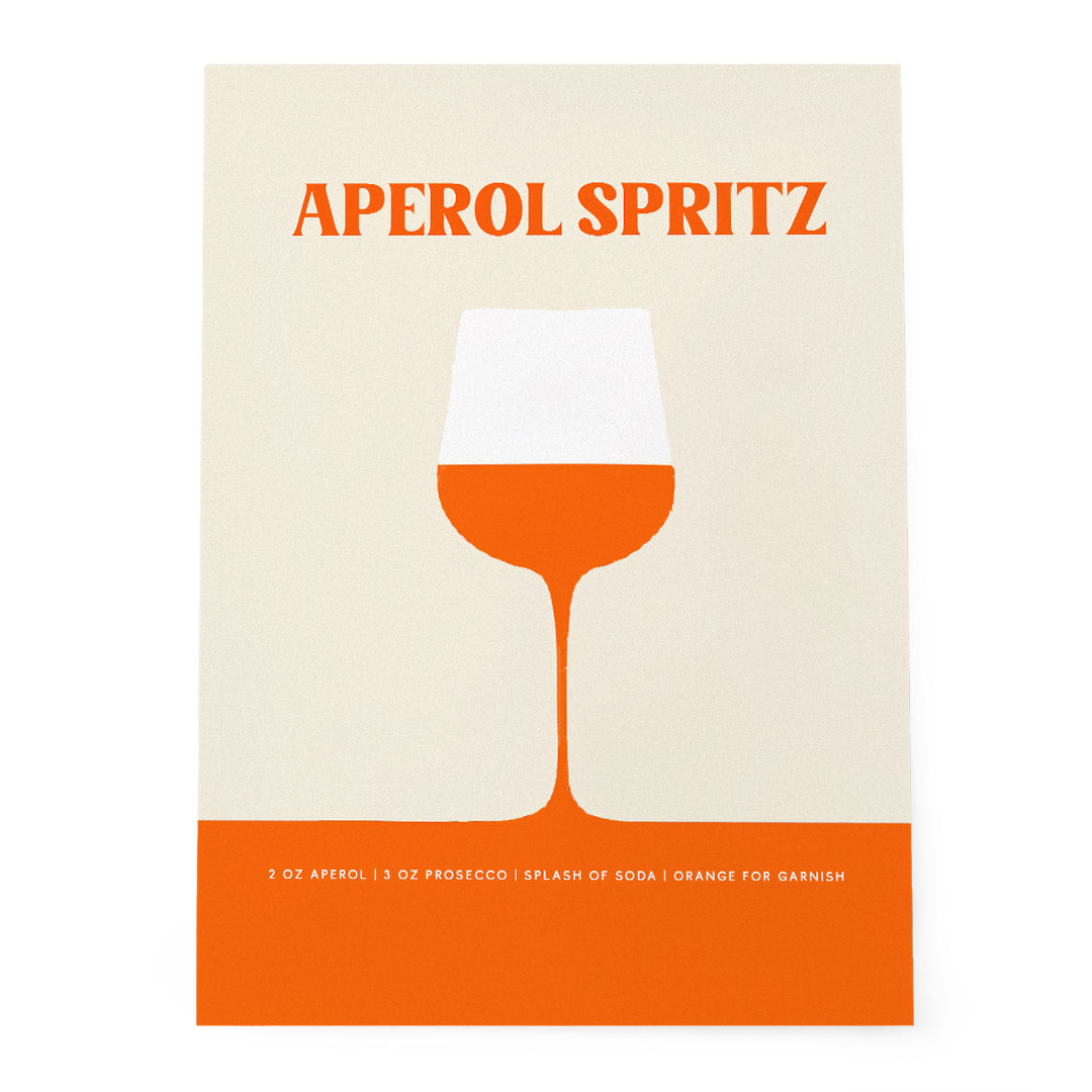 Minimalistic Aperol Spritz Cocktail Orange
