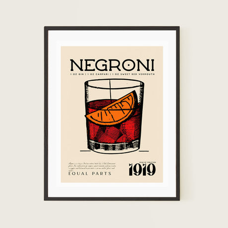 Negroni Cocktail 1919 Vintage Print