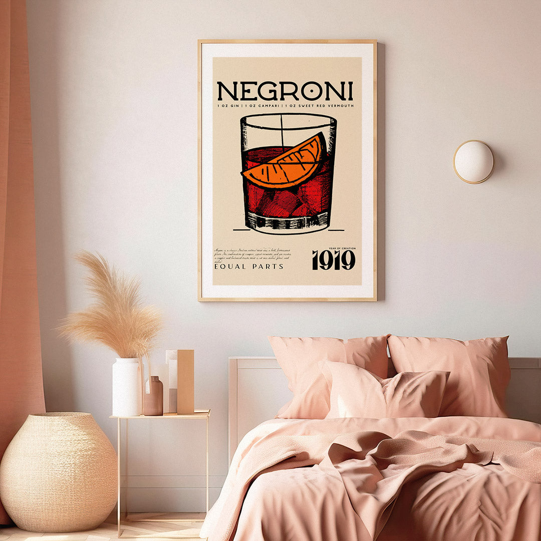 Negroni Cocktail 1919 Vintage Print