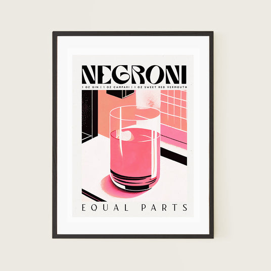 Negroni Cocktail Boho Room Tropical Art
