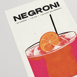 Negroni Cocktail Poster Sunset Aperitif Elegance