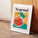Negroni Cocktail Poster Tropical Euphoria Blend