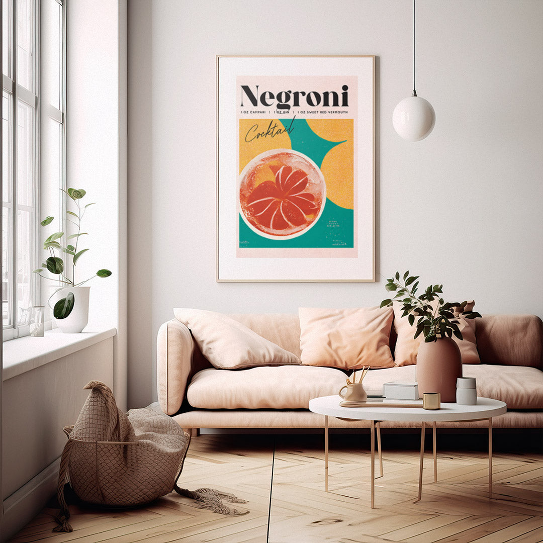 Negroni Cocktail Poster Tropical Euphoria Blend
