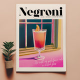 Negroni Pink Sunset Poster