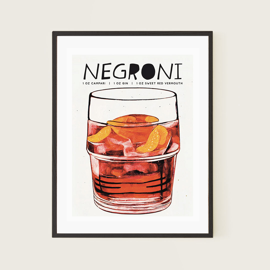 Negroni Poster Stylish Homebar Elegance