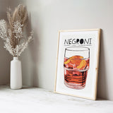 Negroni Poster Stylish Homebar Elegance