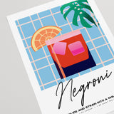 Negroni Square Stripes Poster