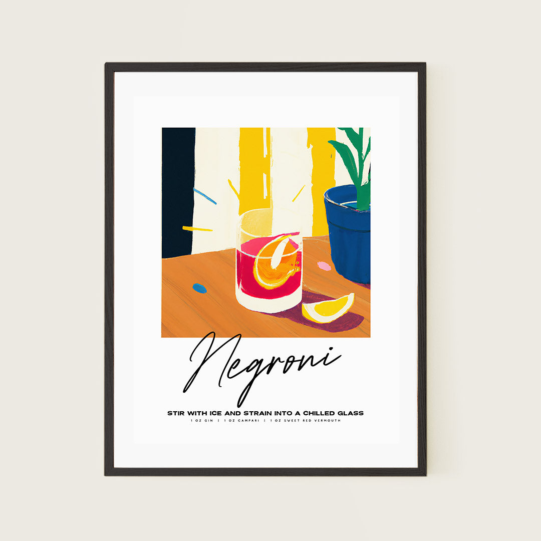 Negroni Yellow Stripes Poster
