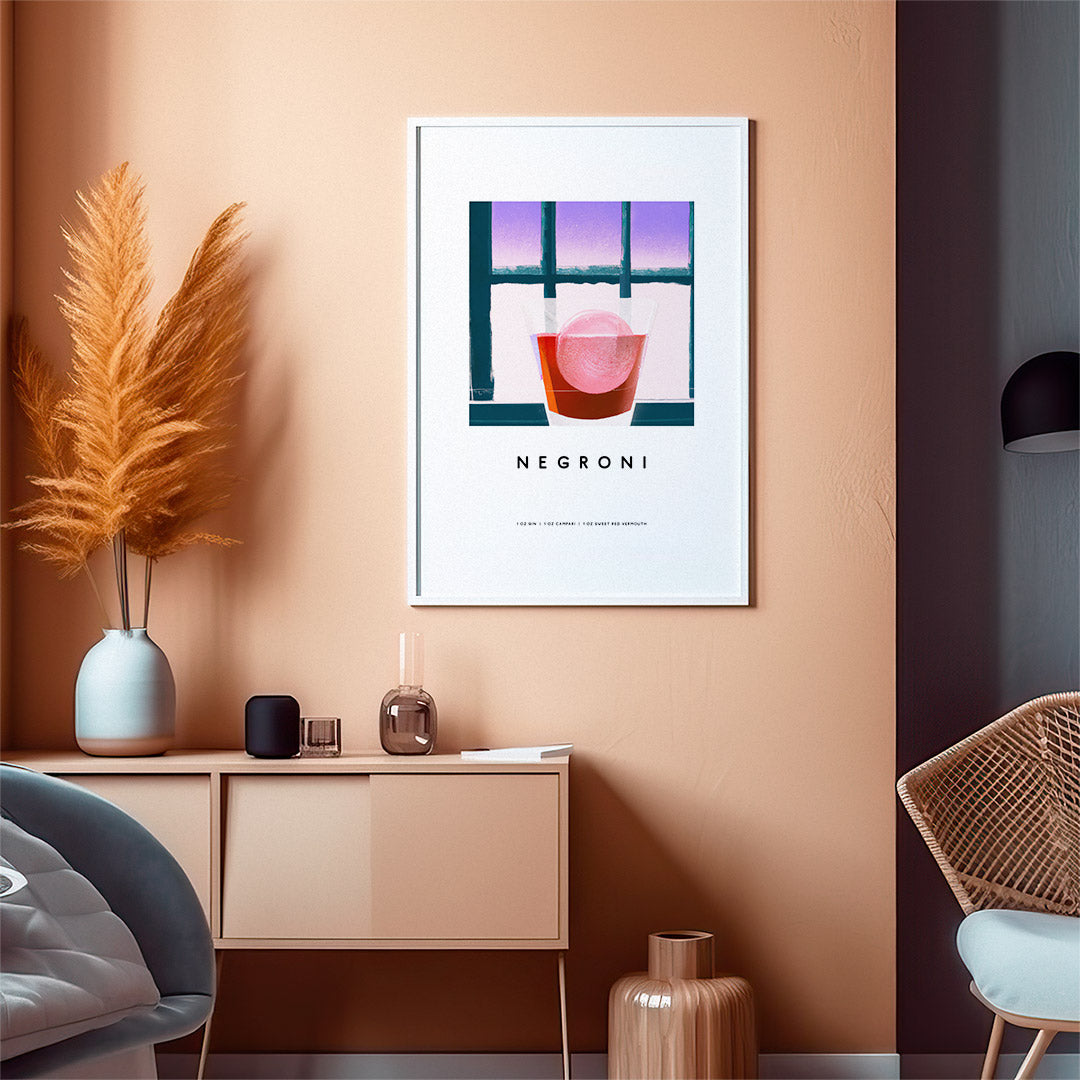 Negroni with a View Poster