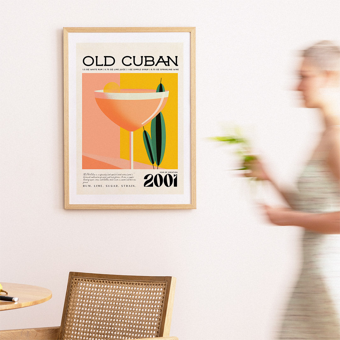 Old Cuban Classic Cocktail 2001 Recipe Art Tropic