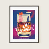 Old Fashioned Bourbon Poster Amber Elixir Echoes