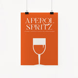 Orange Glass Aperol Spritz Cocktail Recipe Print Abstract