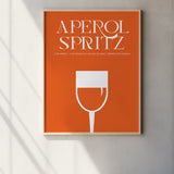 Orange Glass Aperol Spritz Cocktail Recipe Print Abstract