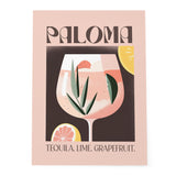 Paloma Cocktail Art Grapefruit Desert Landscape
