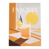 Paloma Cocktail Art Sunset Window Orange Abstract
