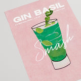 Pink Cocktail Art Print Basil Smash Play
