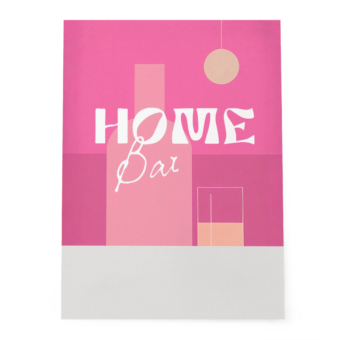 Pink Home Bar Cocktail Bauhaus Art Drinks