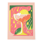 Pink Kitchen Cocktail Art Tropical Home Bar